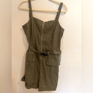 Army Green, Shorts Romper